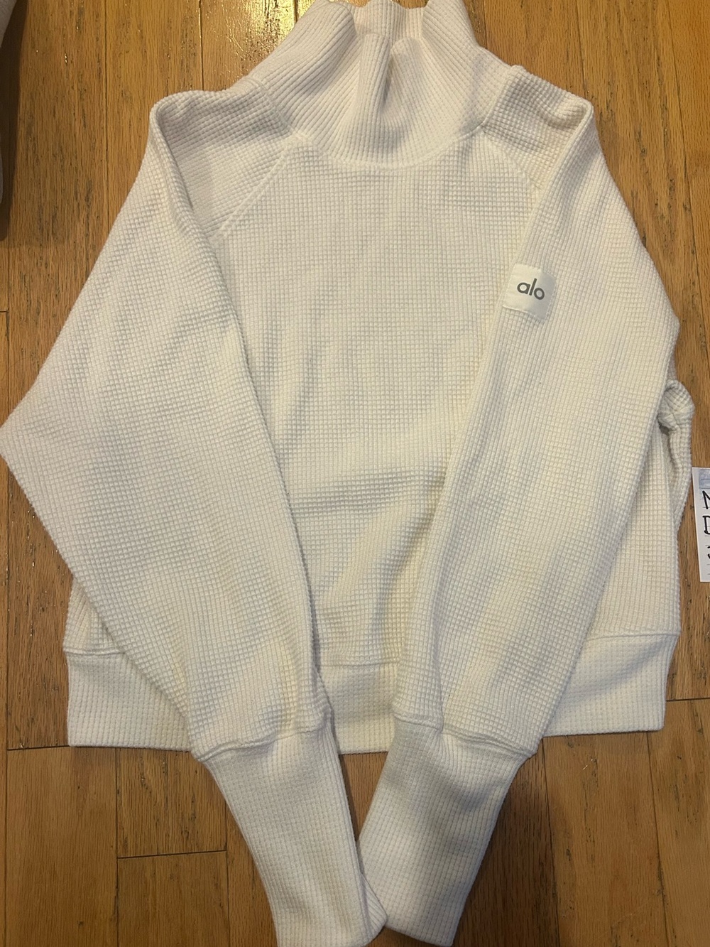 Alo waffle weekend escape mock neck size XS